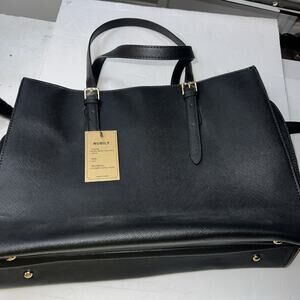 Nybily Laptop Bag Brown for Women Waterproof Lightweight Nylon Shoulder Bag D79